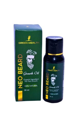 Green Wealth Neo Beard Oil 30ml | Natural Beard Oil for Thicker & Longer | Strengthens and nourishes hair