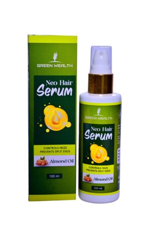 Green Wealth Neo Hair Serum 100ml For Soft, Shiny & Frizz-Free Hair | Making Hair Smooth Shiny and Glossy | Helps to Nourish Hair