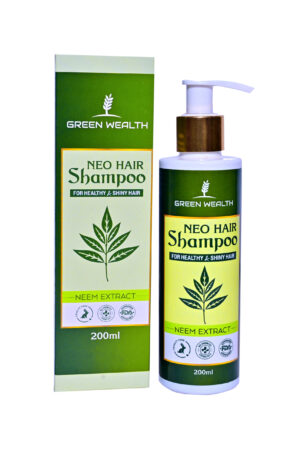Green Wealth Neo Hair Shampoo 200ml | With Herbal Amla Control Hair Fall | Stronger Hair | Shiny and Bouncy Hair